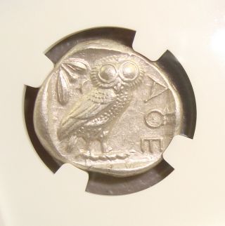 440 - 400 BC Attica,  Athens Ancient Greek Silver Tetradrachm NGC Ch XF 4/5 4/5 2