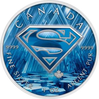 Canada 2016 5$ Superman 1 Oz Silver Fortress Of Solitude Proof Coin