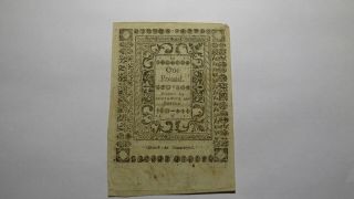 £20 1786 Newport Rhode Island RI Colonial Currency Note Bill 20 Shillings XF, 2