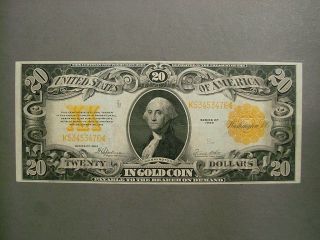 1922 $20 Gold Certificate Fr.  1187 Note