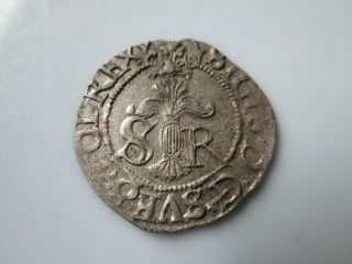 Sweden Medieval Silver Coin,  Sigismund 1/2 öre 1598 Stockholm