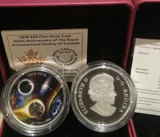 1868 - 2018 Meteorite Spirit Royal Astronomical Society Canada $20 1oz Silver Coin