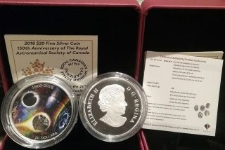 1868 - 2018 Meteorite Spirit Royal Astronomical Society Canada $20 1OZ Silver Coin 2