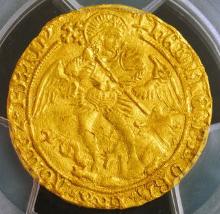 1502,  England,  Henry Vii.  Gold Angel Coin.  Mule Strike Pcgs Unc,