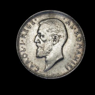 1910 Romania 1 Leu Km 42 Silver Coin