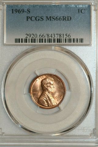 1969 - S Lincoln Cent Pcgs Ms66rd