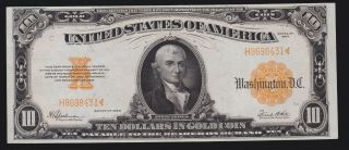 Us 1922 $10 Gold Certificate Fr 1173a Au (- 431)