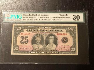 1935 Bank Of Canada $25 English Pmg Vf30 Bc - 11