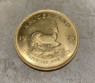 1978 South Africa 1 Oz Gold Krugerrand Coin