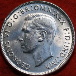 Uncirculated 1944 Australia 1 Florin Silver Foreign Coin