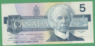 1986 Bank Of Canada $5 Dollar Note - Thiessen/crow - Epj5256935 - Unc