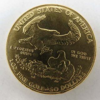 1987 Uncirculated American Eagle 1 Oz Gold Bu (mcmlxxxvii) Gold Bullion Coin