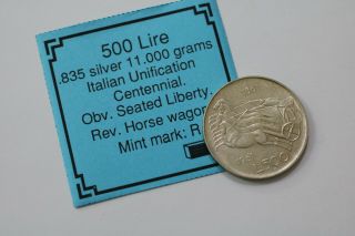 Italy 500 Lire 1961 Silver B18 6447