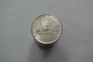 Italy 500 Lire 1966 Silver B19 K6176