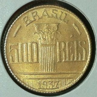 Brazil 500 Reis KM 540 Gem BU 1937 2