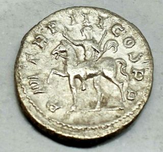 GORDIAN III 240 AD SILVER DENARIUS ROMAN IMPERIAL COIN RIC 81 REV.  ON HORSEBACK 2