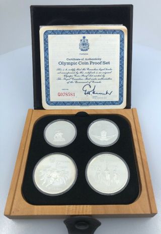 1976 Canadian Montreal Olympics Silver Proof Coin Set Series Iii Sterling Silver