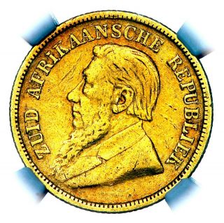 Extremely Rare 1893 Paul Kruger South Africa Gold Half 1/2 Pond Coin Ngc Vf20