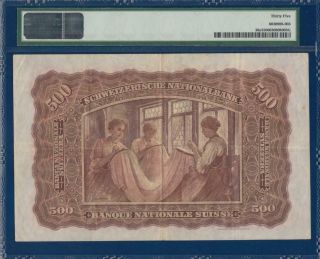 SWITZERLAND 500 Franken 1946 P36e PMG 35 Choice V/F billet de Banque Suisse 2