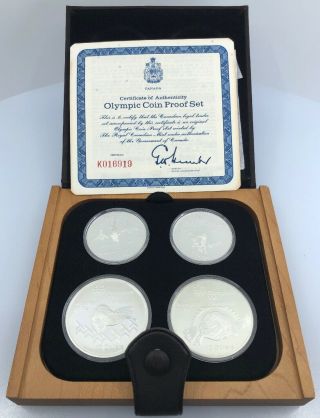 1976 Canadian Montreal Olympics Silver Proof Coin Set Series Iv Sterling Silver