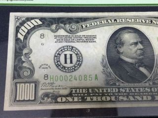 1928 $1,  000 dollars Federal Reserve Note PCGS 40 Extremely Fine 5