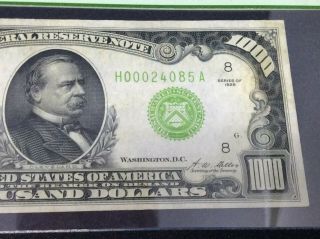 1928 $1,  000 dollars Federal Reserve Note PCGS 40 Extremely Fine 6