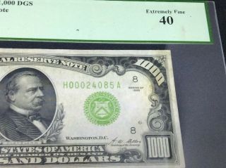 1928 $1,  000 dollars Federal Reserve Note PCGS 40 Extremely Fine 8