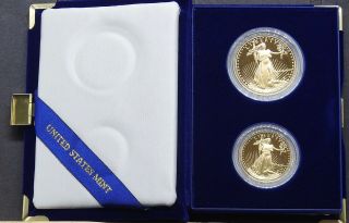1987 Gold American Eagles $50 & $25 Dollar Proof Gold Coins (c048)