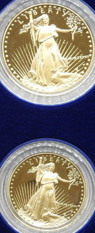 1987 GOLD American Eagles $50 & $25 dollar PROOF GOLD COINS (C048) 6