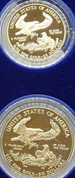 1987 GOLD American Eagles $50 & $25 dollar PROOF GOLD COINS (C048) 7
