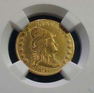 1807 Draped Bust $2.  5 Early Gold Quarter Eagle NGC XF Details cleaning (SSTTZ) 3