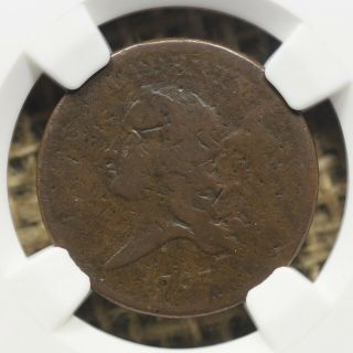 1793 1/2C NGC VG10 Liberty Cap Half Cent Facing Left 3