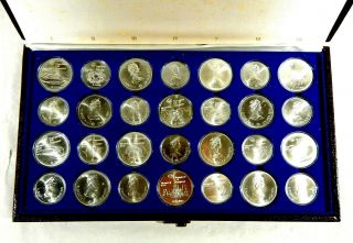 1976 Canada Commemorative Olympic Uncirculated 28 Coin SILVER Set 32.  81 ozt 3