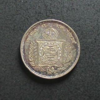 Brazil - - 500 Reis (silver) Km - 464 1858 Xf