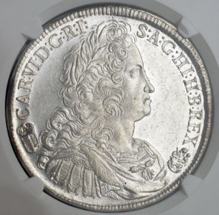 1740,  Hungary,  Charles Vi.  Proof - Like Silver Thaler.  Kremnitz Ngc Ms62,  Pl