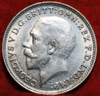 Uncirculated 1922 Great Britain 3 Pence Silver Foreign Coin