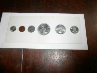CANADA/CANADIAN PROOF LIKE 1957 COIN SET IN HOLDER 2