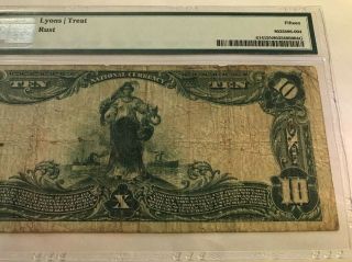 RARE 1902 RED S $10 McKeen National Bank Terre Haute,  Indiana PMG 15 Ch 7922 6