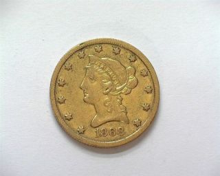 1868 - S Liberty Head $10 Gold Eagle Extremely Fine Very Rare Low Mintage