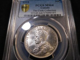 X82 Canada 1918 50 Cents Pcgs Ms - 64