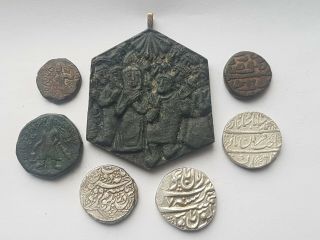 Ancient Byzantine Mughal Islamic Coin Sikh Ranjit Dev Kushan Indo Greek Medal