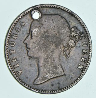Silver World Coin - 1840 East India Company 1 Rupee World Silver Coin 11.  1g 987