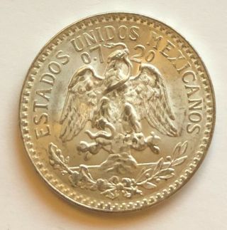 1945 50 Centavos Mexico Silver Coin 2