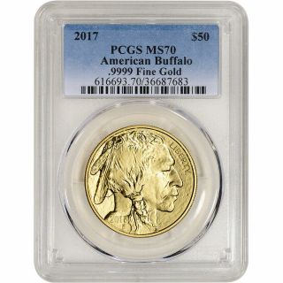 2017 American Gold Buffalo 1 Oz $50 - Pcgs Ms70