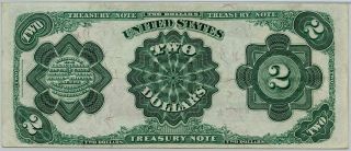 FR.  357 1891 $2 Treasury Note PMG Very Fine 35 EPQ - Treasury Notes 4