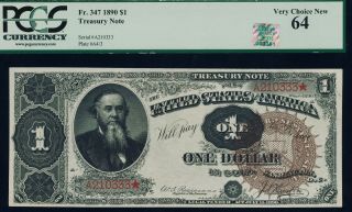 Fr.  347 1890 $1 Treasury Note Pcgs 64
