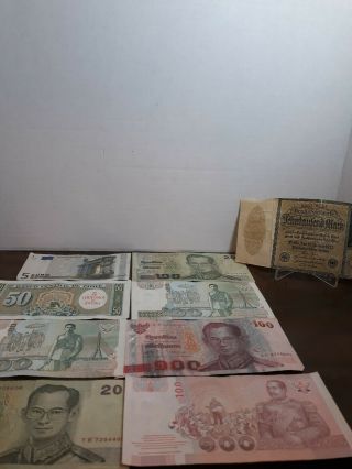 Old Foreign Currency Paper Money