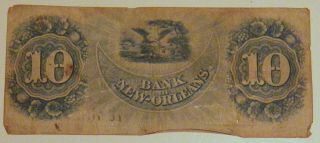 VERY RARE CIVIL WAR ERA 1862 BANK OF ORLEANS $5,  $10,  $20 AND $50 BANK NOTES 8