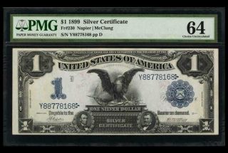 1899 $1 Black Eagle Silver Certificate Pmg 64