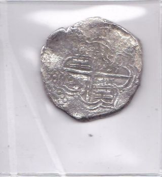 Atocha 8 Reales Grade 2 Potosi W/coa Rare Shipwreck Coin Weight 25.  2